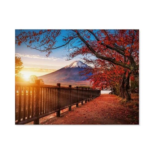 Puzzle 1000 Stück，Fuji, Japan，Klassische Puzzle 3D Puzzle DIY Kit Holz Spielzeug Einzigartiges Geschenk Wohnkultur（75x50cm）-E6 von GSBRSNTS