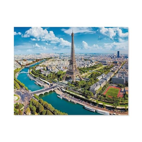 Puzzle 1000 Teile Erwachsene，Frankreich, Eiffelturm，Papier Puzzle（50x70cm）-D97 von GSBRSNTS