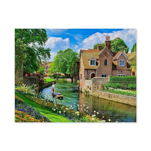 Puzzle 1000 Teile Erwachsene，Westgate Gardens,River Historic Stour，Papier Puzzle（38x26cm）-B78 von GSBRSNTS