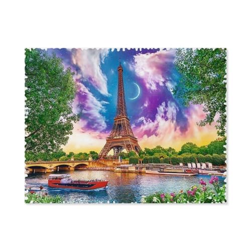 Puzzle 1000 Teile Erwachsene Puzzle Holz Puzzle Klassisches 3D Puzzle，Himmel über Paris，DIY Collectibles Moderne Wohnkultur（75x50cm）-E10 von GSBRSNTS