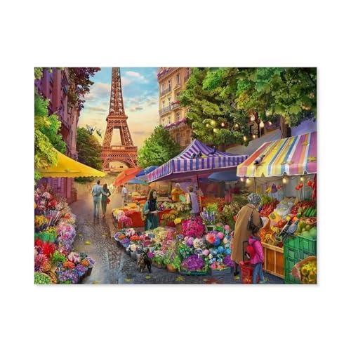 Puzzle 1000 Teile Holz，Paris，Dekompression Der Erwachsenen，Kinderpuzzle Spiele Ab 8 Jahren, Spielzeug Für Mädchen Jungen Teenager（75x50cm）-E9 von GSBRSNTS