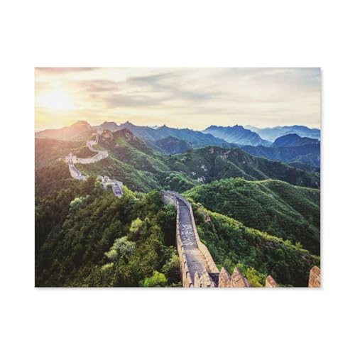 Puzzle 1000 Teile Papier，Chinesische Mauer im Sonnenlicht，Dekompression Der Erwachsenen，Kinderpuzzle Spiele Ab 8 Jahren, Spielzeug Für Mädchen Jungen Teenager（38x26cm）-B17 von GSBRSNTS