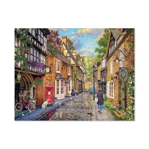 Puzzle 1000 Teile für Erwachsene，Meadow Hill Lane，Puzzle Teenager Jungen Mädchen Puzzle Schwieriges, Herausforderndes Puzzle für Partyspiele（38x26cm）-B20 von GSBRSNTS