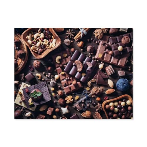 Puzzle 1000 Teile für Erwachsene，Schokoladenparadies，Puzzle Puzzle Schwierig Perfektes Pädagogisches Geschenk für Jungen Und Mädchen（50x70cm）-B24 von GSBRSNTS