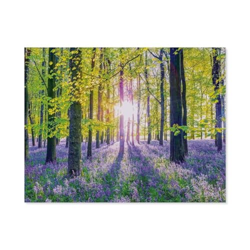 Puzzle 1000 Teile für Erwachsene，Zarte Glockenblumen im Wald，Puzzle Teenager Jungen Mädchen Puzzle Schwieriges, Herausforderndes Puzzle für Partyspiele（50x70cm）-E85 von GSBRSNTS