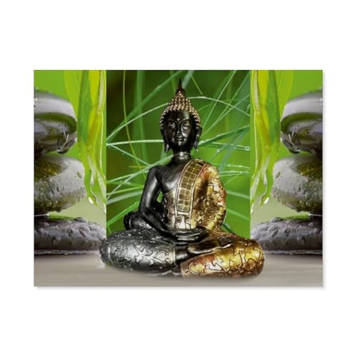 Puzzles 1000 Stück Holz Montage Bild，Buddha und Yin Yang，Filmplakat Für Erwachsene Spiele Lernspielzeug（75x50cm）-F93 von GSBRSNTS