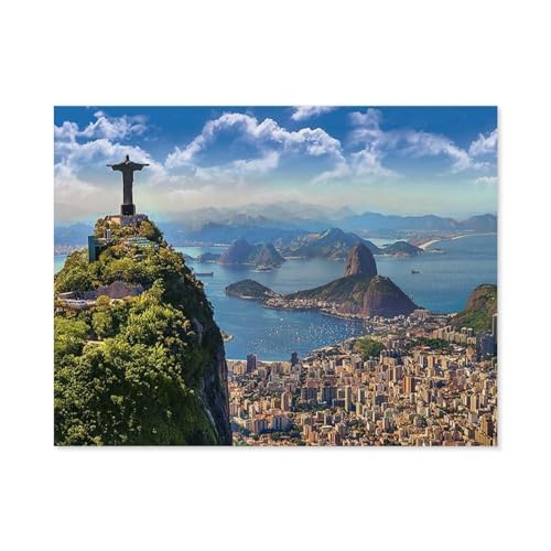 Rio de Janeiro, Brasilien，Puzzles 1000 Teile für Erwachsene, Klassische Puzzle Kinder Puzzle Herausfordernde Und Schwierige Rätsel für Erwachsene Und Jugendliche（75x50cm）-D52 von GSBRSNTS