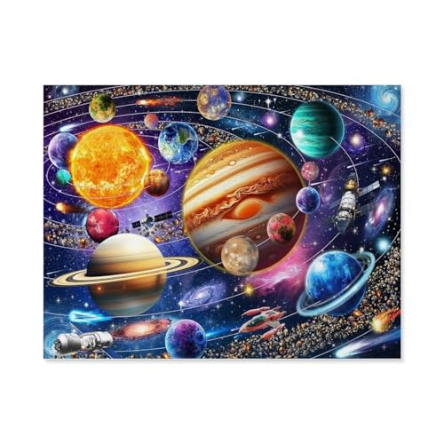 Sonnensystem，Puzzles für Erwachsene 1000 Teile, Klassische Puzzle Puzzle Schwierig für Erwachsene Teenager Freizeit Spaß Spiel Spielzeug （38x26cm）-E22 von GSBRSNTS