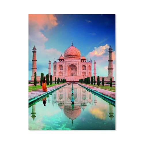 Taj Mahal，3D Puzzle 1000 Stück, Holz Montiert DIY Puzzle Montage Spielzeug Für Kinder, Holz Puzzle Holz Geschenk（75x50cm）-C85 von GSBRSNTS