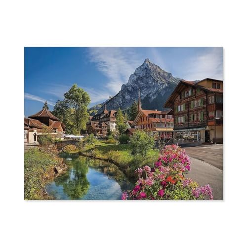 Wasserfall Haifoss Island，Puzzles 1000 Teile für Erwachsene, Klassische Puzzle Kinder Puzzle Herausfordernde Und Schwierige Rätsel für Erwachsene Und Jugendliche（75x50cm）-D46 von GSBRSNTS