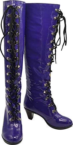 GSFDHDJS Cosplay Stiefel Schuhe for Sailor Moon Sailor Saturn Dark Blue von GSFDHDJS