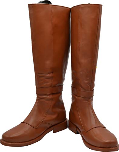 GSFDHDJS Cosplay Stiefel Schuhe for Star Wars Obi Wan Kenobi Brown von GSFDHDJS