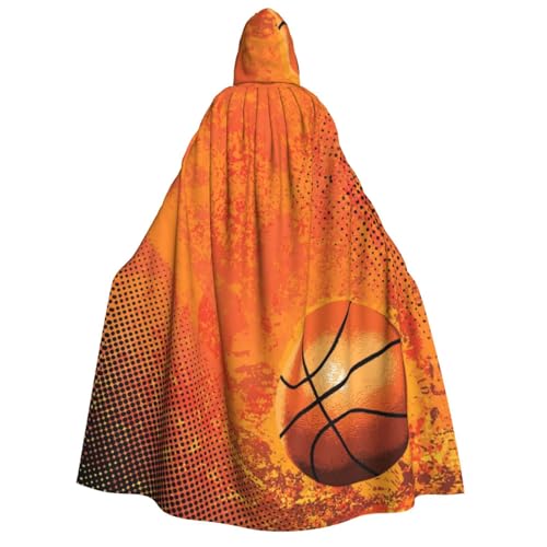 GSGCSBYMLG Basketball bedruckter Kapuzenumhang für Erwachsene, Unisex, langer Umhang, Robe, Halloween, Weihnachten von GSGCSBYMLG