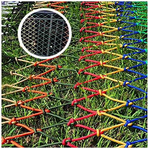 Klettern Sieben farbige Sicherheitsnetze Kletter-Ladungsnetz, bunte Sicherheitsschutznetze, Outdoor-Strickleiternetz, for Kinder for Spielen im Innen- und Außenbereich, Tragkraft 150 kg,(2*2m(6.6*6.6f von GSHUPIOU