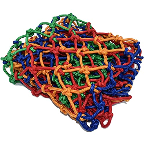 Klettern Sieben farbige Sicherheitsnetze Kletternetz for Kinder, farbenfrohes Schutzsicherheitsnetz for den Außenbereich, langlebiges Kletter-Frachtnetz, for Schutz von Baumhäusern im Freien, Tragkraf von GSHUPIOU