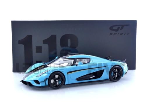 GT Spirit 1/18 Koenigsegg REGERA - 2018 Diecast Modellauto: Sport, Baby Blue, Kunstharz, Unisex, Kinder (unisex) von GT Spirit