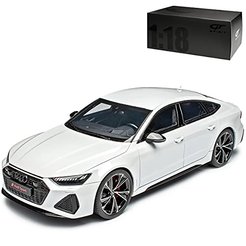 GT Spirit A*U*D*I A7 RS7 Sportback C8 Limousine Weiss 2. Generation Ab 2018 Nr 302 1/18 Modell Auto mit individiuellem Wunschkennzeichen von GT Spirit