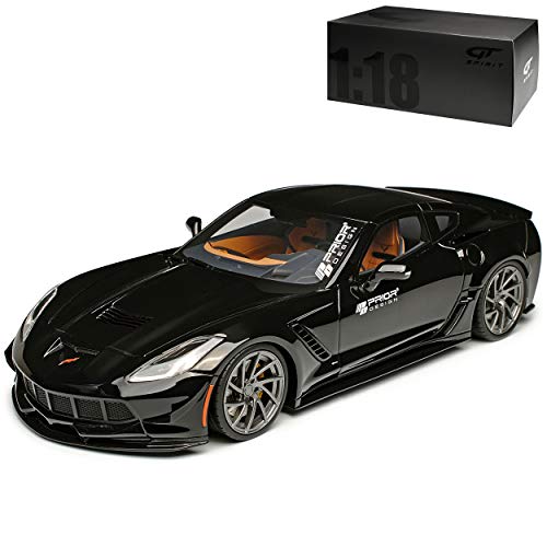 GT Spirit Chevrolet Corvette C7 Prio Design Coupe Schwarz Modell Ab 2013 Nr 249 1/18 Modell Auto mit individiuellem Wunschkennzeichen von GT Spirit