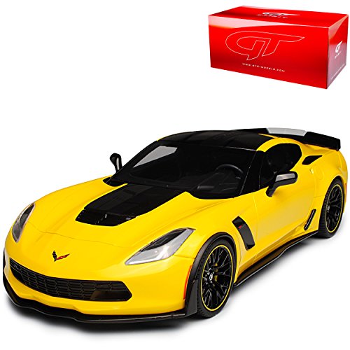 GT-Spirit Chevrolet Corvette C7 Z06 R Edition Coupe Gelb Ab 2013 Version Ab 2016 Nr 171 1/18 Modell Auto von GT Spirit