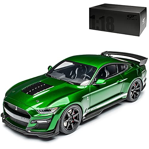 GT Spirit Ford Mustang GT500 Coupe Grün Modell ab 2015 Version ab Facelift 2020 Nr 834 1/18 Modell Auto mit individiuellem Wunschkennzeichen von GT Spirit