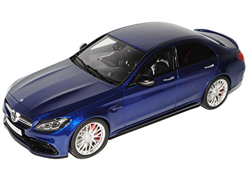 GT-Spirit Mercedes-Benz C-Klasse C63 S Edition One AMG Limousine W205 Blau Ab 2014 ZM 044 1/18 Modell Auto mit individiuellem Wunschkennzeichen von GT Spirit