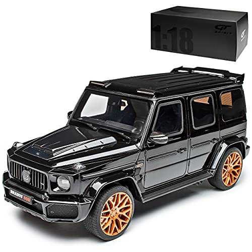 GT Spirit Mercedes-Benz G-Klasse W463 Bra-Bus 800 Widestar Schwarz Grau Neue Generation Ab 2018 Nr 807 1/18 Modell Auto mit individiuellem Wunschkennzeichen von GT Spirit