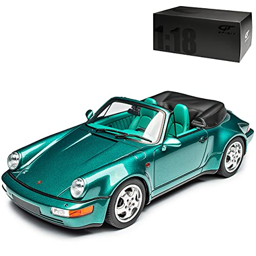 GT Spirit Porsche 911 964 Cabrio Turbo Wimbledon Grün 1988-1994 Nr 294 1/18 Modell Auto mit individiuellem Wunschkennzeichen von GT Spirit