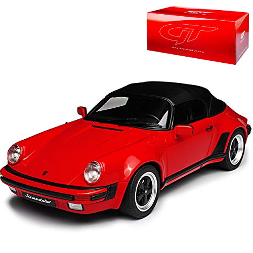 GT-Spirit Porsche 911 964 Speedster Cabrio Rot 1989-1994 Nr 130 1/18 Modell Auto von GT Spirit