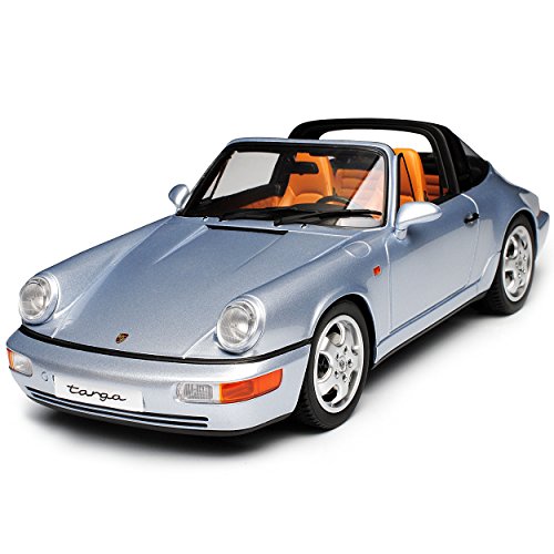 GT-Spirit Porsche 911 964 Targa Cabrio Polar Silber 1988-1994 Nr 185 1/18 Modell Auto von GT Spirit