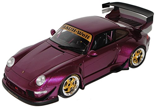 GT-Spirit Porsche 911 993 RWB Rauh Welt Purple Violett 1993-1998 Nr 727 1/18 Modell Auto von GT Spirit