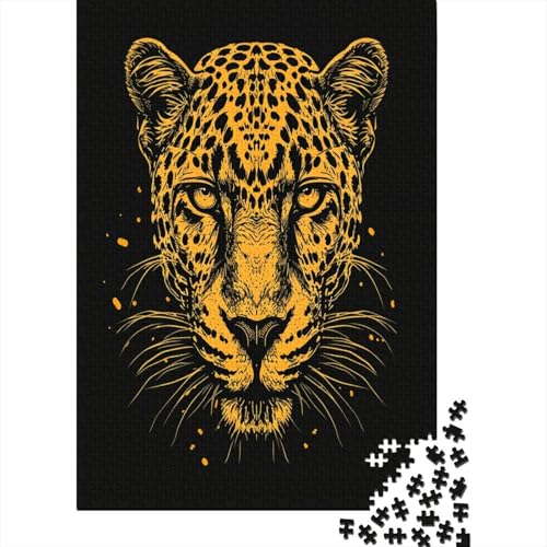 Leopard Puzzlespiel 1000 Teile Jigsaw Puzzle 1000 Puzzle FüR Erwachsene Kinder Senioren Erwachsenen Puzzlespiel Puzzel 1000pcs (75x50cm) von GTDKSUEVG