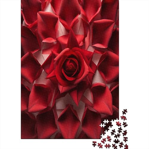 Red Blume Puzzle 1000 Teile Für Erwachsene Und Kinder Ab 14 Jahrenfür Stressabbauer Puzzlespiel Erwachsenen Puzzlespiel Puzzel 1000pcs (75x50cm) von GTDKSUEVG