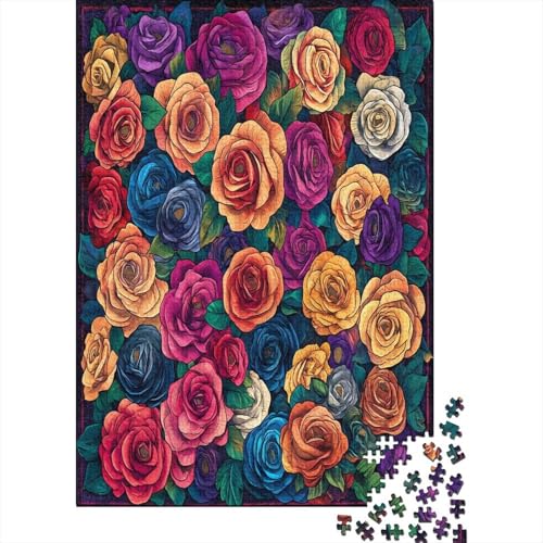 Rose Puzzle 1000 Teile - Puzzle Für Erwachsene, Puzzle, Puzzlespiel Erwachsenen Puzzlespiel Puzzel 1000pcs (75x50cm) von GTDKSUEVG