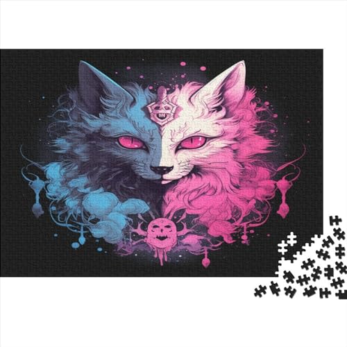 Wolf Puzzle 1000 Teile,für Erwachsene, Impossible Puzzle,farbenfrohes Legespiel,GesKükenlichkeitsspiel Für Die Ganze Familie,Erwachsenenpuzzle Puzzel 1000pcs (75x50cm) von GTDKSUEVG