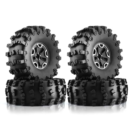 Für Axial Für SCX10 Für Wraith Für Capra RR10 RBX10 Für Traxxas Für TRX4 1/10 4 Stück 150 Mm 2,2 Zoll Beadlock Felgen-Reifen-Set RC Crawler Car RC Ersatzteile von GTFRUQAS