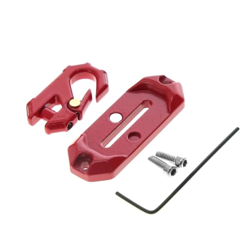 Für Axial Für Scx10 Für Traxxas Für TRX4 1/8 1/10 RC Crawler Auto Upgrade Teile Winde Seil Guide Hawse Seilführung Schutz Und Anhängerkupplung Haken RC Ersatzteile(Red) von GTFRUQAS