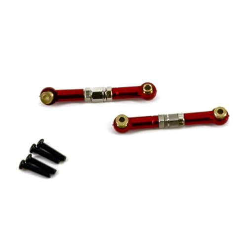 Für Mjx Für Hyper Go Für 1/16 16207 16208 16209 16210 H16 Upgrade Teile Metall Front Lenkung Feste Link Für Rc Auto Aluminium Zubehör RC Ersatzteile(Red) von GTFRUQAS