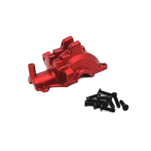 Für Scy Für Jjrc 16101 16102 16103 16201 C8805 Q130A 1/16 Metall Front Getriebe Gehäuse Getriebe Differential Fall RC Auto Upgrade Teile RC Ersatzteile(Red) von GTFRUQAS