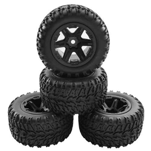 Für Traxxas Für HSP Für HPI Für Tamiya Für Kyosho Für Wltoys 1/10 Für Monster Truck Für Buggy Reifen Rad 12mm Hex Upgrade Teile 4 Stücke 104mm RC Ersatzteile von GTFRUQAS