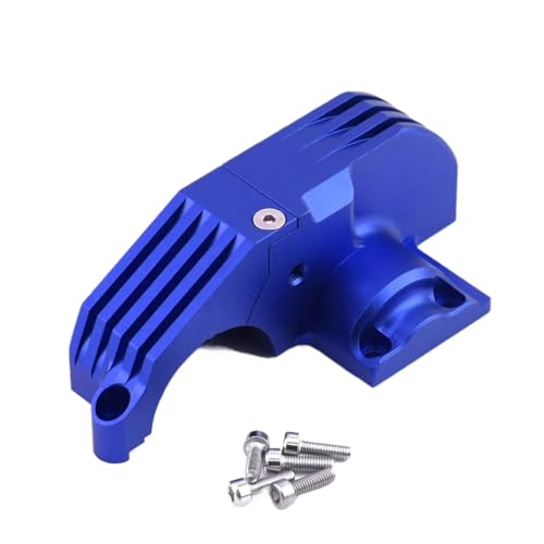 Für Traxxas Für Maxx 89076-4 89086-4 1/10 RC Auto Upgrade Teile Zubehör Metall Hauptgetriebe Abdeckung Schutz Motor 8987 Upgrade Teile RC Ersatzteile(Blue) von GTFRUQAS