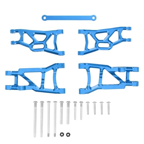 Für Traxxas Für Slash 2WD Für Vxl Für Nitro Für Slash Für Raptor 1/10 RC Auto Upgrades Teile Metall Vorne Und Hinten Suspension Arm Set RC Ersatzteile(Blue) von GTFRUQAS