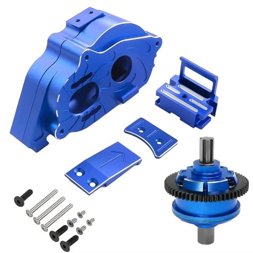 GTFRUQAS Für Arrma 1/10 Für Kraton Für Outcast Für Mojave 4S V2 Für BLX 1/8 Metall Zentrum Getriebe Und Differential Set Upgrade Teile Zubehör RC Ersatzteile(Blue) von GTFRUQAS