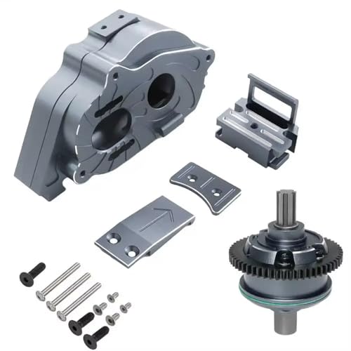 GTFRUQAS Für Arrma 1/10 Für Kraton Für Outcast Für Mojave 4S V2 Für BLX 1/8 Metall Zentrum Getriebe Und Differential Set Upgrade Teile Zubehör RC Ersatzteile(Gray) von GTFRUQAS