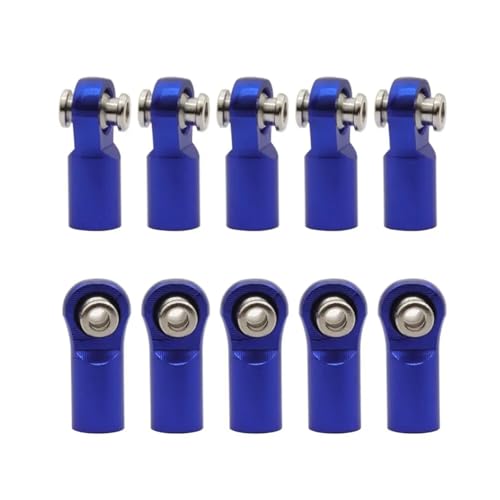 GTFRUQAS Für Arrma Für Granit Für Senton Für Vorteks Für Typhon Big Für Rock 1/10 Zubehör Metall Spurstange Link Set RC Auto Upgrade Teile RC Ersatzteile(Blue,10pcs) von GTFRUQAS