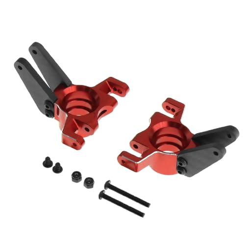 GTFRUQAS Für Arrma Für Mojave 4S Für Kraton Für Outcast 4S 4X4 Für Blx 1/8 1/10 Metall Hinten Hub Achsschenkel Träger RC Auto Upgrade Teile RC Ersatzteile(Red) von GTFRUQAS