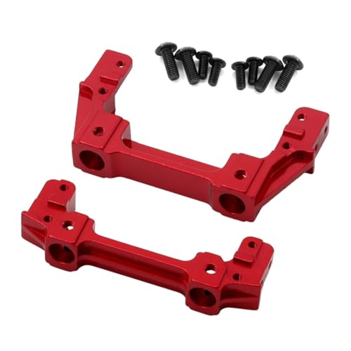 GTFRUQAS Für Axial Für SCX10 90046 90047 1/10 RC Crawler Auto Upgrade Teile Metall Vordere Und Hintere Schiene Stoßstange Halterungen Stehen RC Ersatzteile(Red) von GTFRUQAS