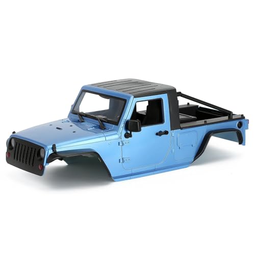 GTFRUQAS Für Axial Für SCX10 Für SCX10 II 90046 Für Wrangler 1/10 RC Crawler Auto 12,3 In 313mm Radstand Für Pickup Körper Shell Unmontiert Kit RC Ersatzteile(Blue) von GTFRUQAS