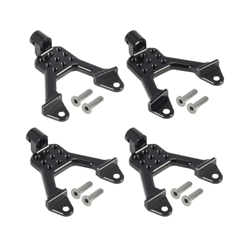 GTFRUQAS Für Axial Für SCX10 II 90046 90047 1/10 Für Chassis Suspension DIY RC Crawler Auto 4Pcs Aluminium Vorne Hinten Schock Turm Montieren RC Ersatzteile(Gray) von GTFRUQAS