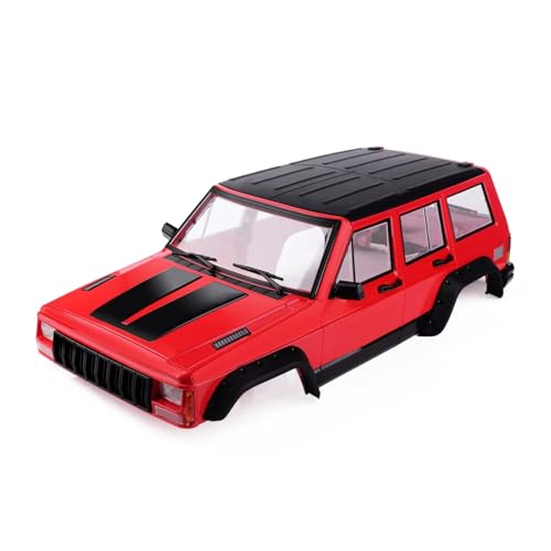 GTFRUQAS Für Axial Für SCX10 II 90046 90047 1/10 RC Crawler Gemalt Für Cherokee Körper 313mm 12,3 "Radstand Kunststoff Auto Shell RC Ersatzteile(Red) von GTFRUQAS