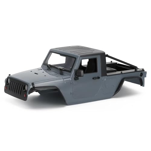 GTFRUQAS Für Axial Für SCX10 II 90046 Für Wrangler 1/10 RC Crawler Auto 12,3 In 313mm Radstand Für Pickup Körper Shell Unmontiert Kit RC Ersatzteile(Gray) von GTFRUQAS